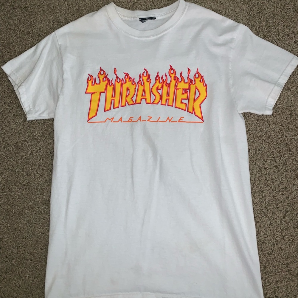 white thrasher t-shirt